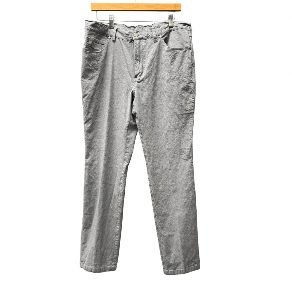 Free Fly Pants Mens 34x29 ACTUAL Gray Lightweight Coastal Cotton Bamboo HEMMED